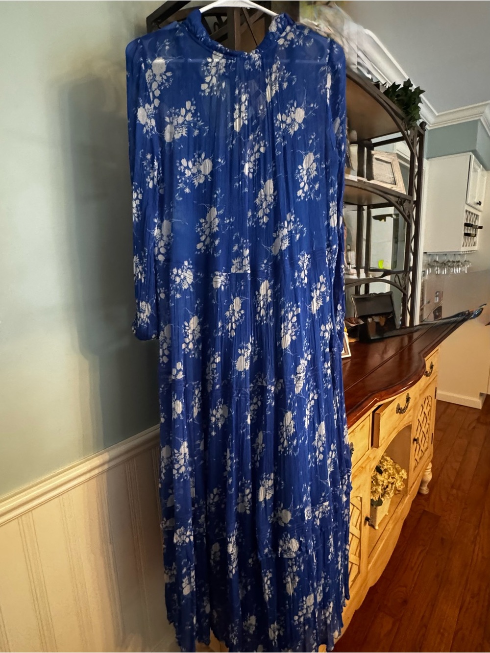 Anthropologie Marais Maxi Dress Long Sleeves Size Medium Worn One Time Like New - Picture 3 of 7